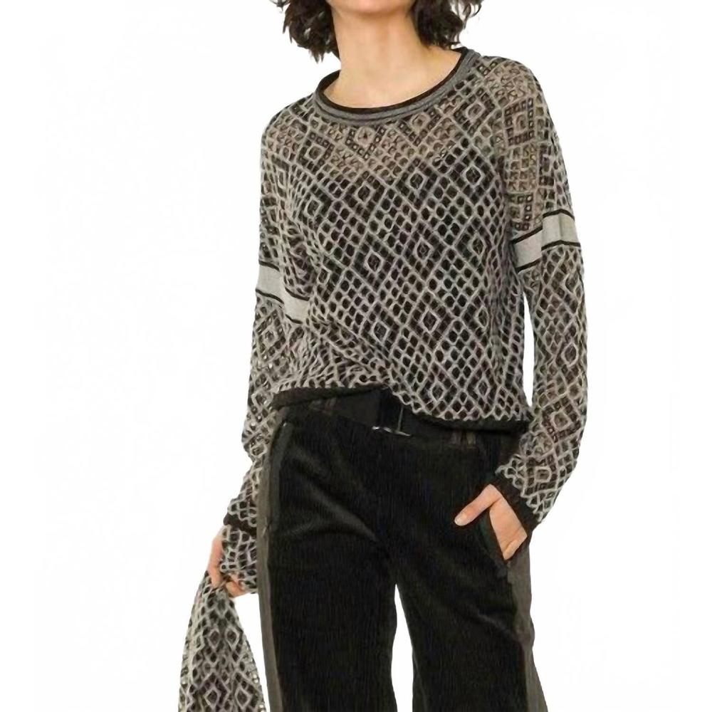 NEW BEATE HEYMANN women's sweater in black grey